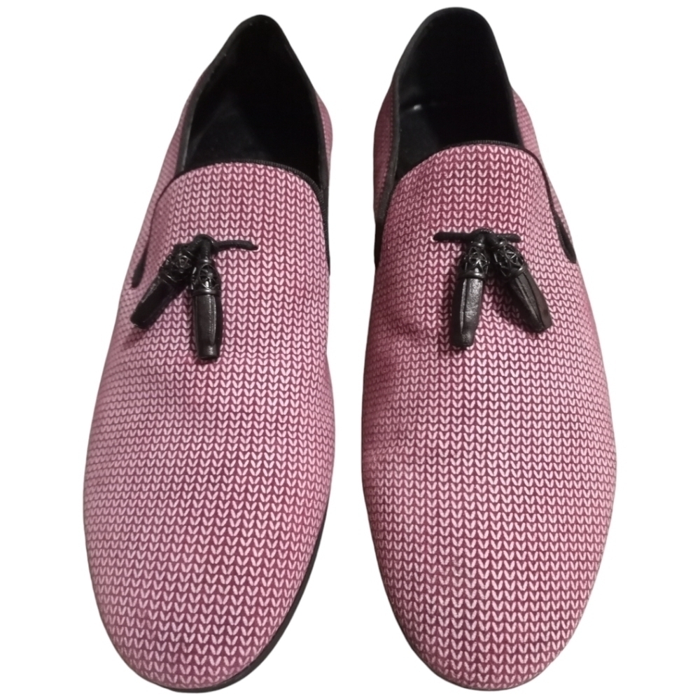 Asher Green Genuine Leather Tassel Wine Loafer Size 12 - Picture 4 of 15